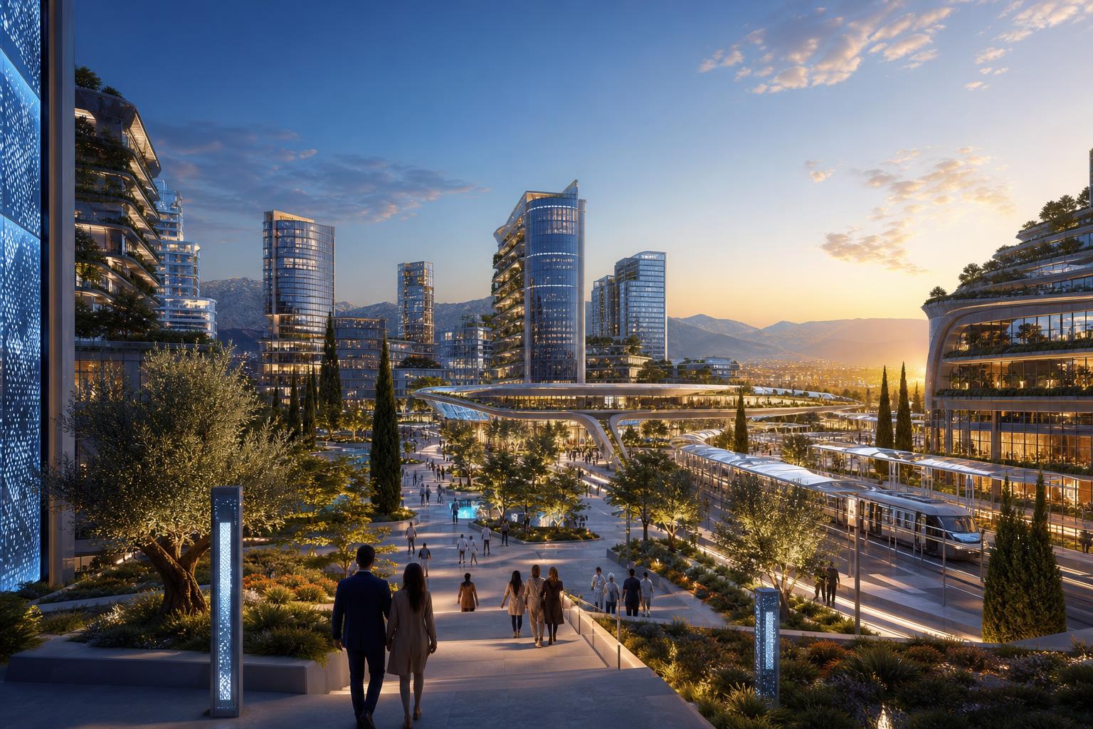 Illustrated starter district vision connected to the museum recovery platform