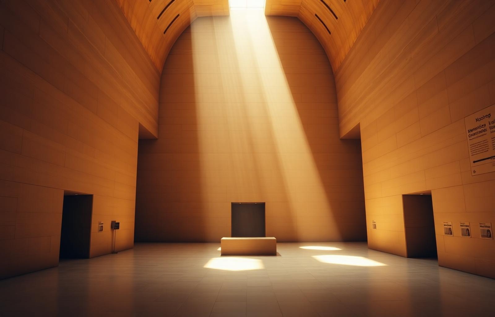 Memorial museum concept interior for the Syria War & Peace Museum